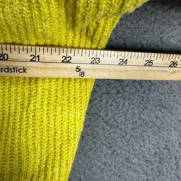 American Eagle Sweater Womens Medium Yellow Hoodie Pullover Tie Waist Oversized - Picture 4 of 6